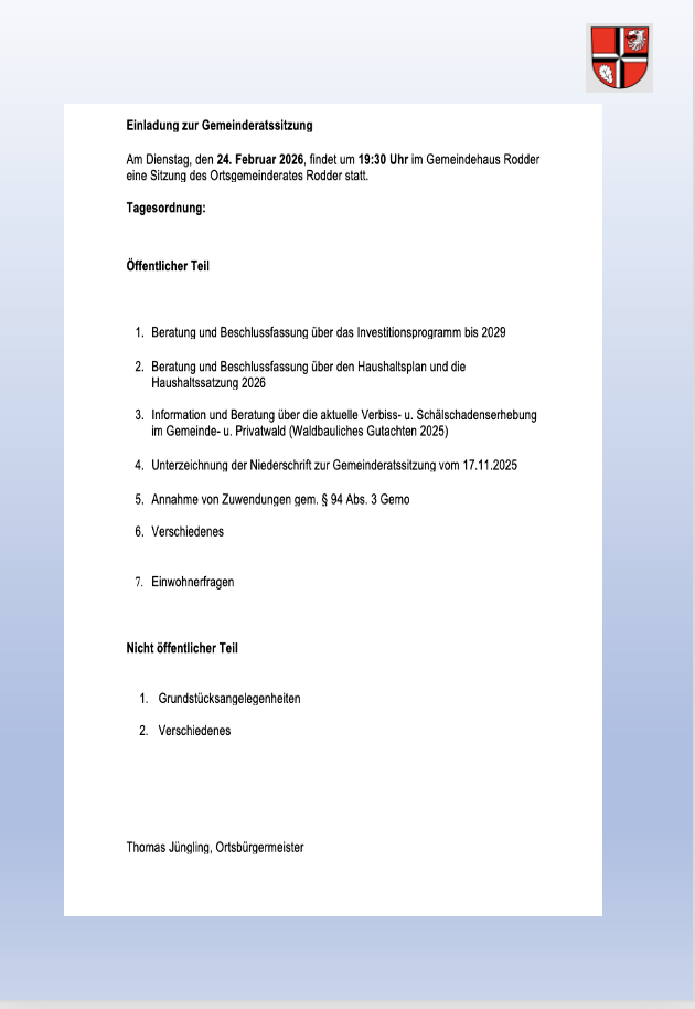 Rodder Gemeinde Rodder Startseite Startseite ,Gemeinde Gemeinde Rodder Eifel Bildschirmfoto 2026 02 14 um 15.35.33