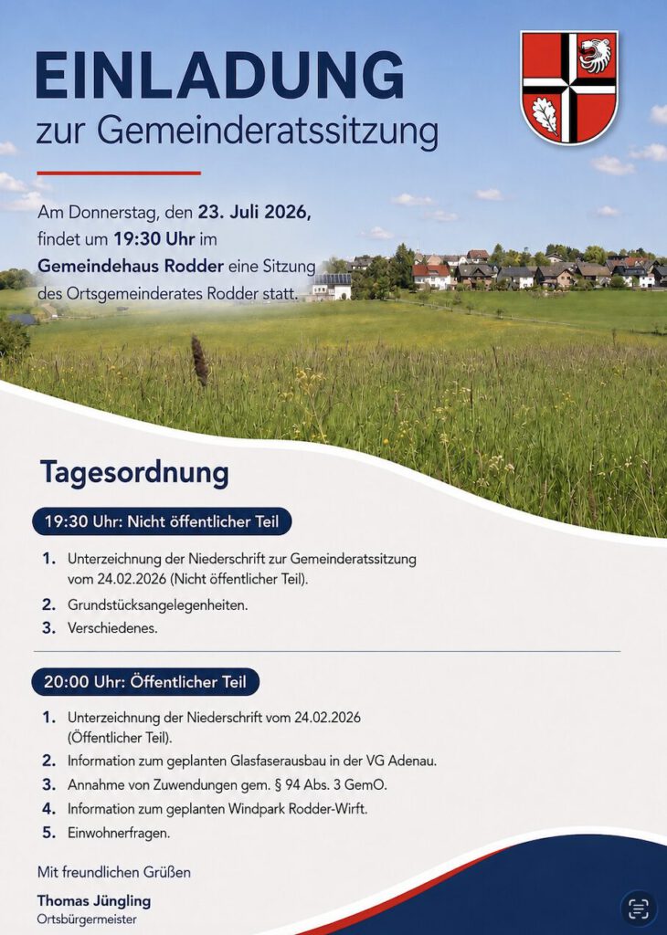 Rodder Gemeinde Rodder Startseite Startseite ,Gemeinde Gemeinde Rodder Eifel Bildschirmfoto 2026 07 13 um 19.16.41
